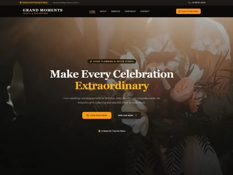 Grand Movement Event Planner Website - Custom Web Design Project by RRP Ventures